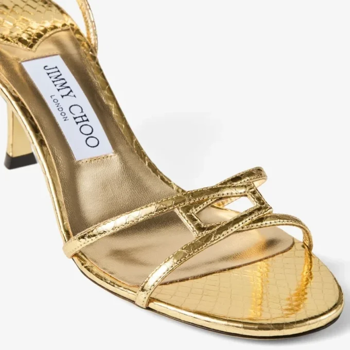 1998 Leo 65 Guld Candy Wrap lädersandal