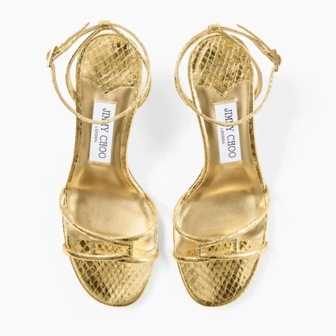 1998 Leo 65 Guld Candy Wrap lädersandal