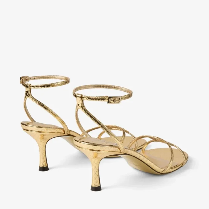 1998 Leo 65 Guld Candy Wrap lädersandal