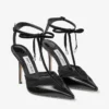 Afia Mesh 100 Svarta pumps i spazzolato och rynkad tyll