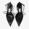 Afia Mesh 100 Svarta pumps i spazzolato och rynkad tyll
