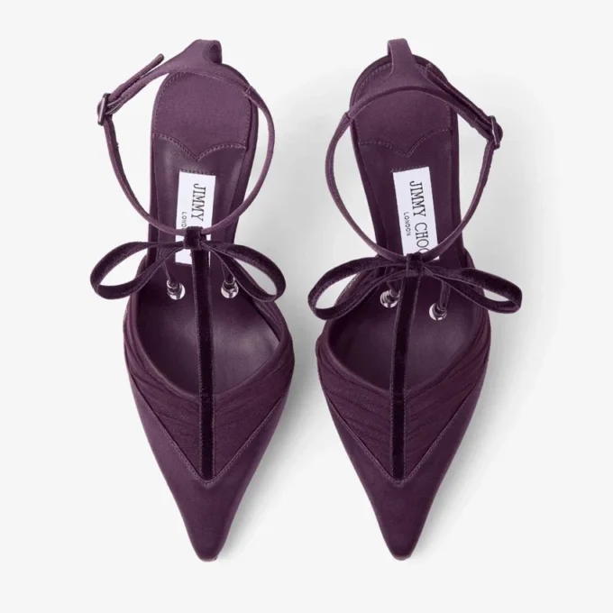 Afia Mesh 100 Winter Bloom Pumps i satin och rynkad tyll