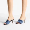 Alexia 70 Crosshatch Denim-sandaler