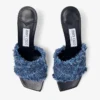 Alexia 70 Crosshatch Denim-sandaler