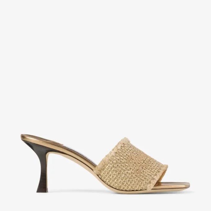 Alexia 70 guldvävda lurex-sandaler