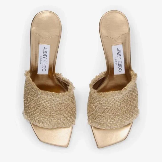 Alexia 70 guldvävda lurex-sandaler