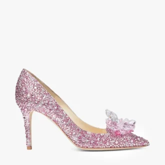 Alia Rose Mix-pumps i mocka och kristaller med spetsig tå