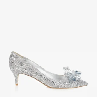 Allure-pumps med spetsig tå och kristaller