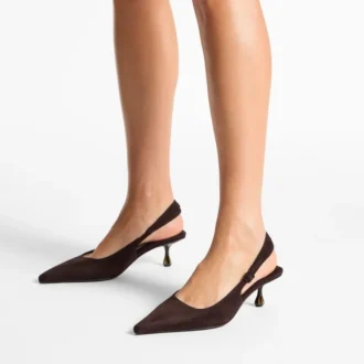 Amel 50 pumps i chokladbrunt mocka