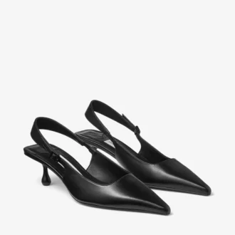 Amel 50 svarta pumps i nappaläder med slingback