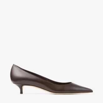 Amelia 35 pumps i chokladbrunt kalvskinn