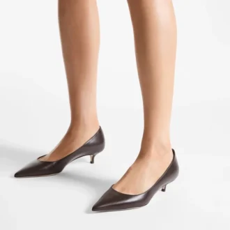 Amelia 35 pumps i chokladbrunt kalvskinn
