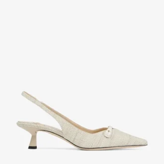 Amita 45 Slingbacks i naturfärgad fin raffia