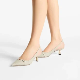 Amita 45 Slingbacks i naturfärgad fin raffia