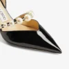 Aurelie 65 svarta pumps i lackläder med spetsig tå och pärldekor Aurelie 65 svarta pumps i lackläder med spetsig tå och pärldekor