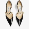 Aurelie 65 svarta pumps i lackläder med spetsig tå och pärldekor Aurelie 65 svarta pumps i lackläder med spetsig tå och pärldekor