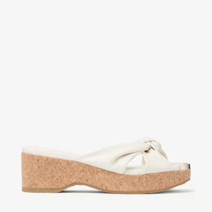 Avenue Wedge 50 Latte Mules i nappaläder Avenue Wedge 50 Latte Mules i nappaläder