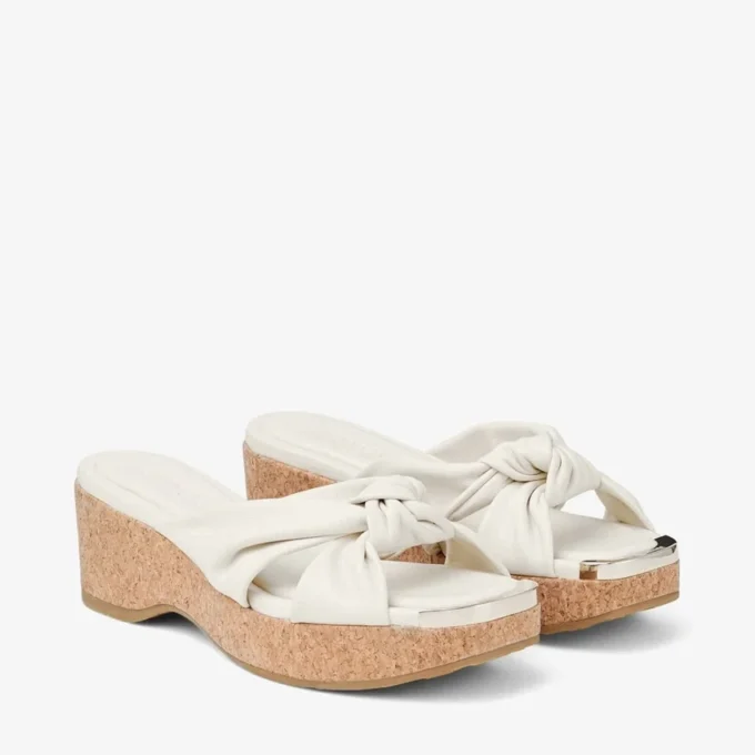 Avenue Wedge 50 Latte Mules i nappaläder Avenue Wedge 50 Latte Mules i nappaläder