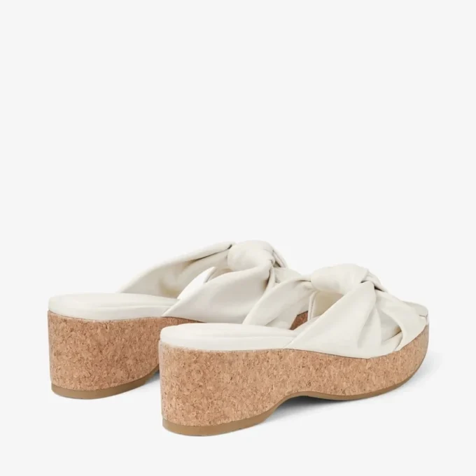 Avenue Wedge 50 Latte Mules i nappaläder Avenue Wedge 50 Latte Mules i nappaläder