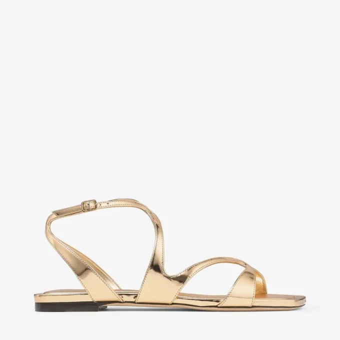 Ayla Flat guldmetallic läderballerinaskor Ayla Flat guldmetallic läderballerinaskor