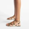 Ayla Flat guldmetallic läderballerinaskor Ayla Flat guldmetallic läderballerinaskor