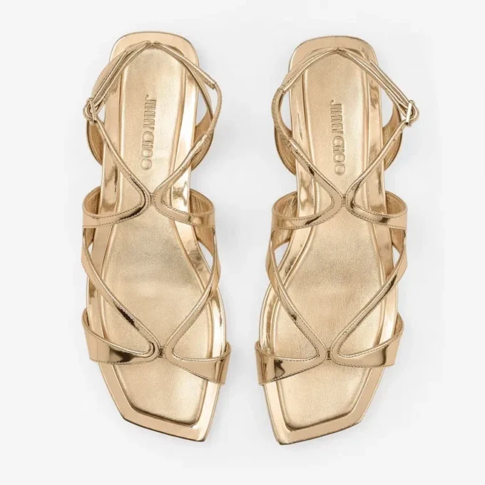 Ayla Flat guldmetallic läderballerinaskor Ayla Flat guldmetallic läderballerinaskor