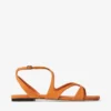 Ayla Flat sandaler i solnedgångsorange mocka Ayla Flat sandaler i solnedgångsorange mocka