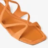Ayla Flat sandaler i solnedgångsorange mocka Ayla Flat sandaler i solnedgångsorange mocka