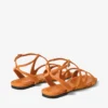 Ayla Flat sandaler i solnedgångsorange mocka Ayla Flat sandaler i solnedgångsorange mocka