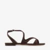 Ayla platta sandaler i chokladbrunt mocka Ayla platta sandaler i chokladbrunt mocka