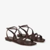 Ayla platta sandaler i chokladbrunt mocka Ayla platta sandaler i chokladbrunt mocka