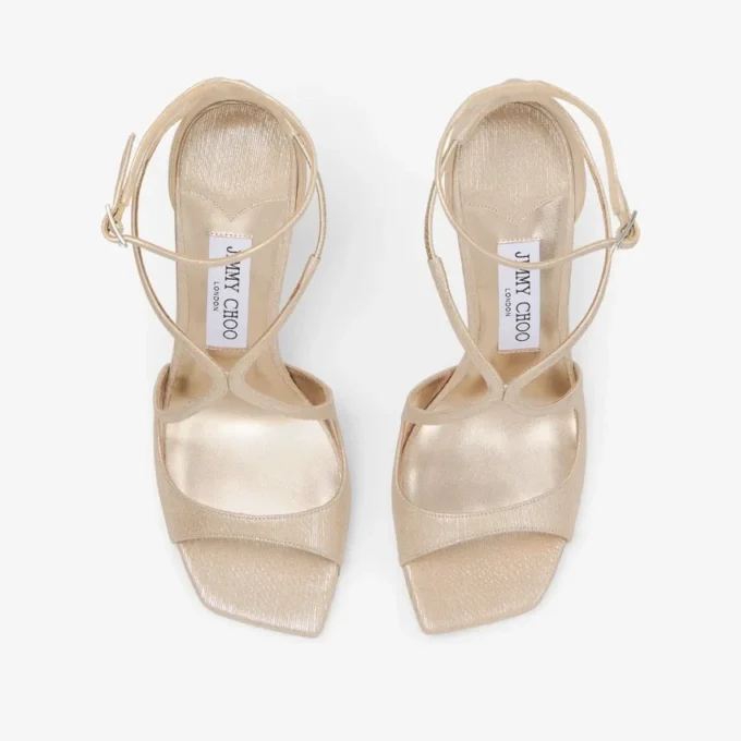 Azia 110 sandaler i guldmetalliskt läder