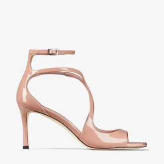 Azia 75 sandaler i balettrosa lackläder