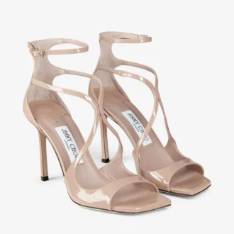 Azia 95 sandaler i balettrosa lackläder