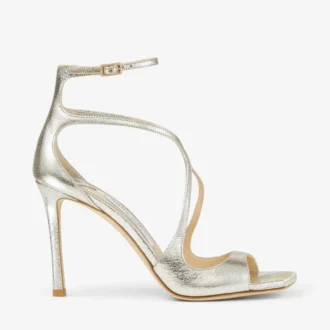 Azia 95 sandaler i champagnefärgat glitterläder