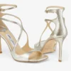 Azia 95 sandaler i champagnefärgat glitterläder