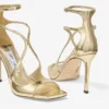 Azia 95 sandaler i guldfärgat läder Azia 95 sandaler i guldfärgat läder