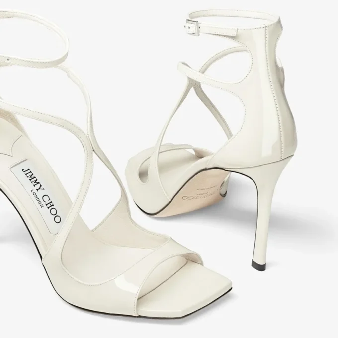 Azia 95 sandaler i latte-lackläder Azia 95 sandaler i latte-lackläder