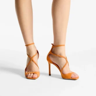 Azia 95 sandaler i solnedgångsorange mocka