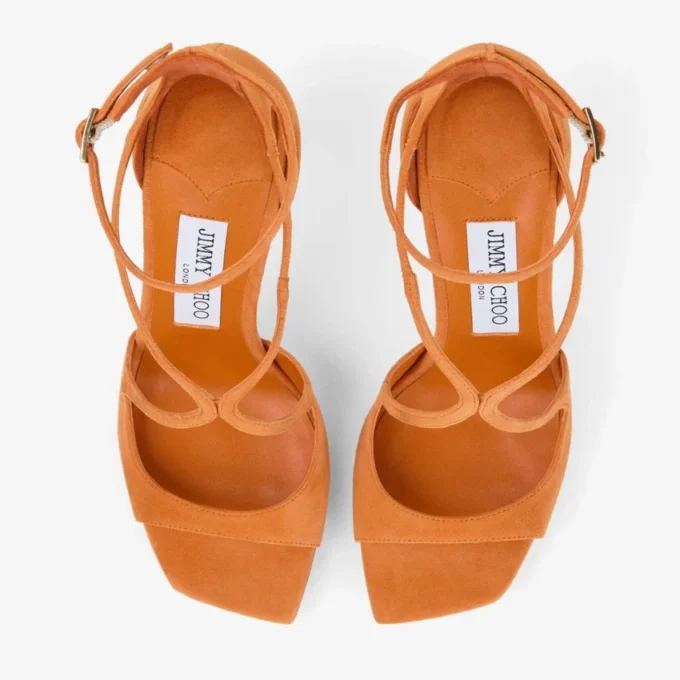 Azia 95 sandaler i solnedgångsorange mocka Azia 95 sandaler i solnedgångsorange mocka