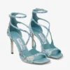Azia 95 Sky Mix-sandaler i satin med kristalldekoration