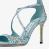 Azia 95 Sky Mix-sandaler i satin med kristalldekoration