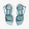 Azia 95 Sky Mix-sandaler i satin med kristalldekoration