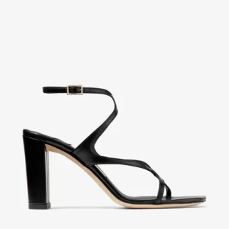 Azie 85 svarta sandaler i nappaläder