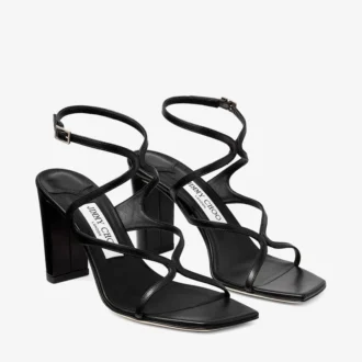 Azie 85 svarta sandaler i nappaläder