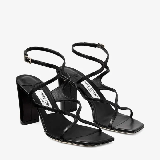 Azie 85 svarta sandaler i nappaläder Azie 85 svarta sandaler i nappaläder