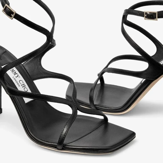 Azie 85 svarta sandaler i nappaläder Azie 85 svarta sandaler i nappaläder