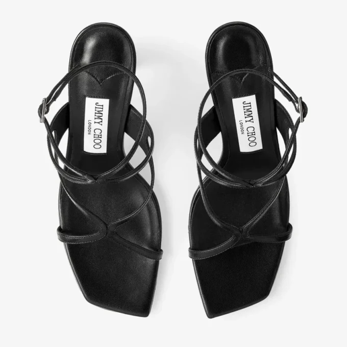 Azie 85 svarta sandaler i nappaläder Azie 85 svarta sandaler i nappaläder
