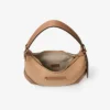 Bar Hobo Small Toffee Suede axelväska med Biker-läderkant Bar Hobo Small Toffee Suede axelväska med Biker-läderkant