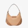 Bar Hobo Small Toffee Suede axelväska med Biker-läderkant Bar Hobo Small Toffee Suede axelväska med Biker-läderkant